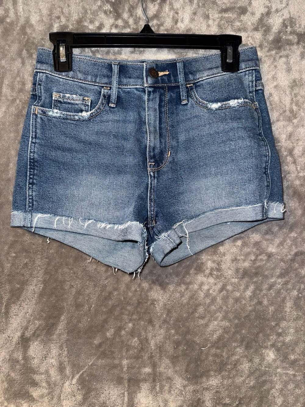 Hollister High-Rise Short-Short Vintage Stretch Denim Shorts Size 1 W25